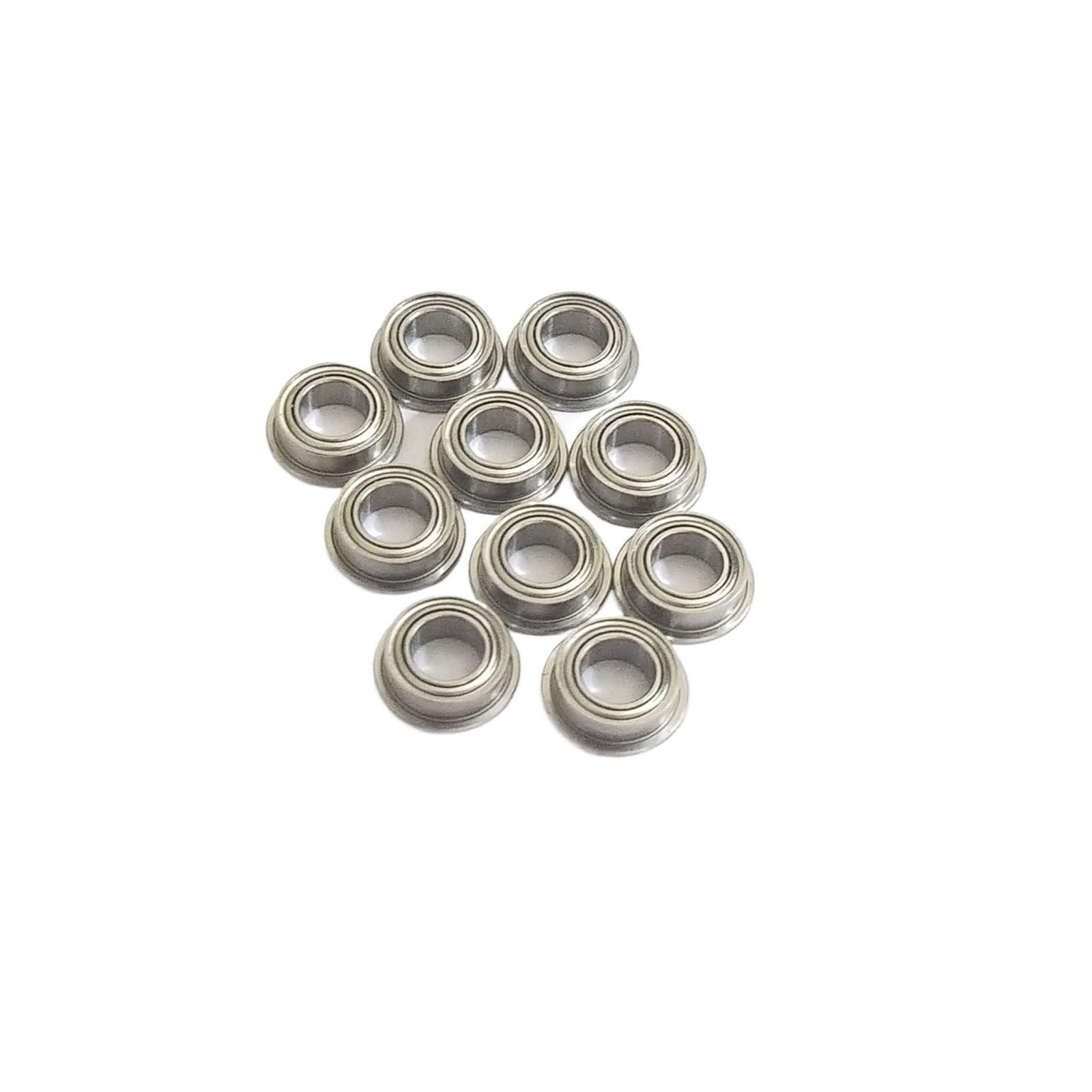 VSPPJYFG 10pcs MF74ZZ MF74-2Z Miniature Flanged Ball Bearings 4x7x2.5mm Flange Bearing
