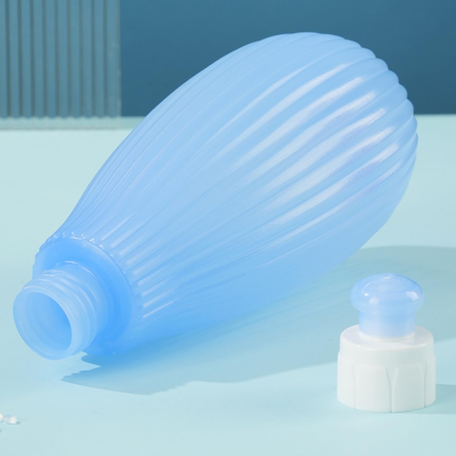 Poudouche à shampooing 350 ml pour bébé - bouteille de recharge facile, tasse de rinçage de bain à main
