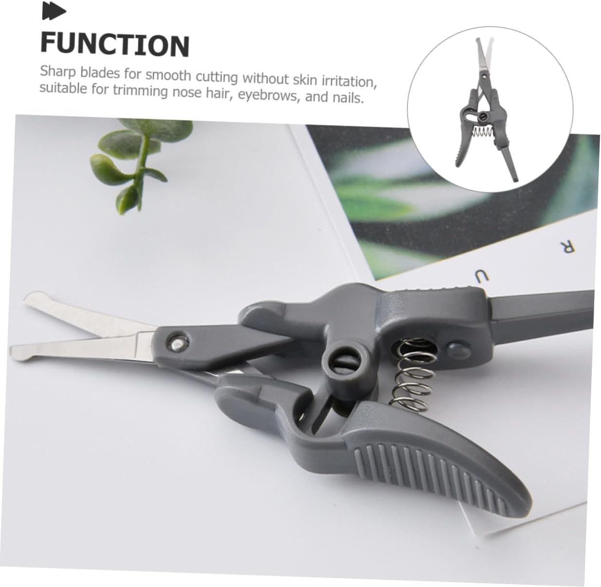 Mikinona 4pcs Men's Nose Hair Scissors Eyebrow Trimmer Stainless Steel Grooming Scissors for Male Facial Hair