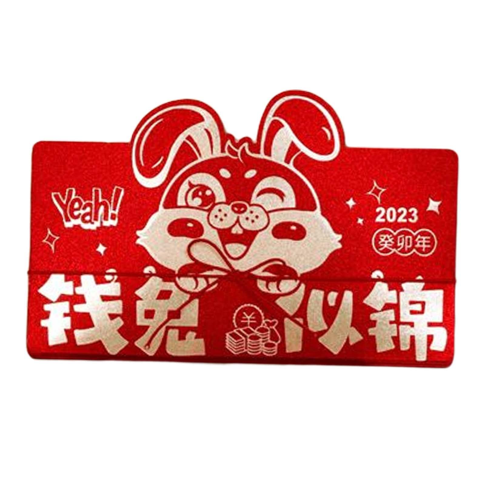 ATORSE® Chinese New Year Money Envelope New Year Party Lucky Money Pocket Rabbit Year Style F-image-32