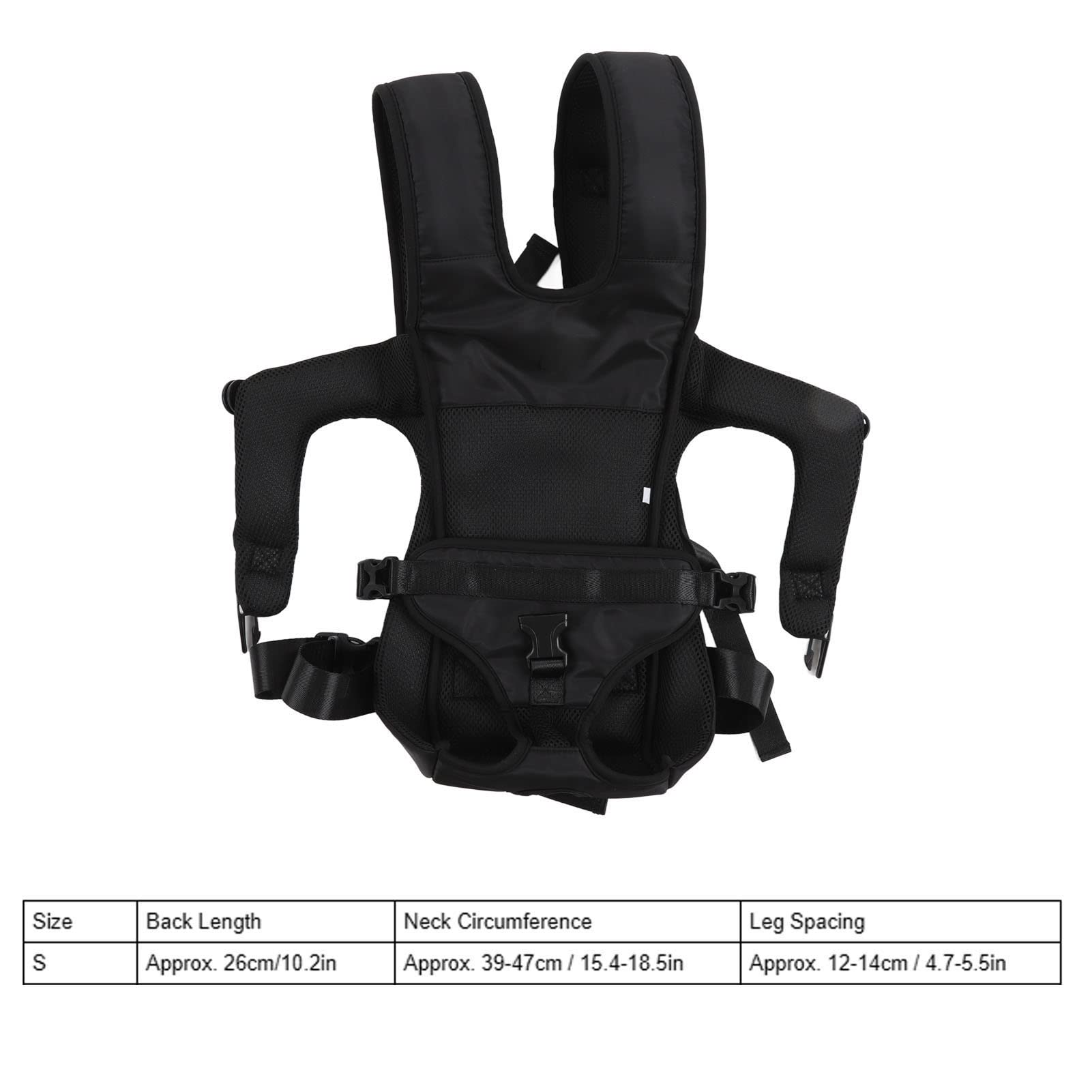 Mochila transportadora Delantera para Mascotas, Bolsa de Pecho para Perros de liberación rápida, cómoda, Transpirable, Manos Libres, Impermeable, Negra, para Viajes en Bicicleta