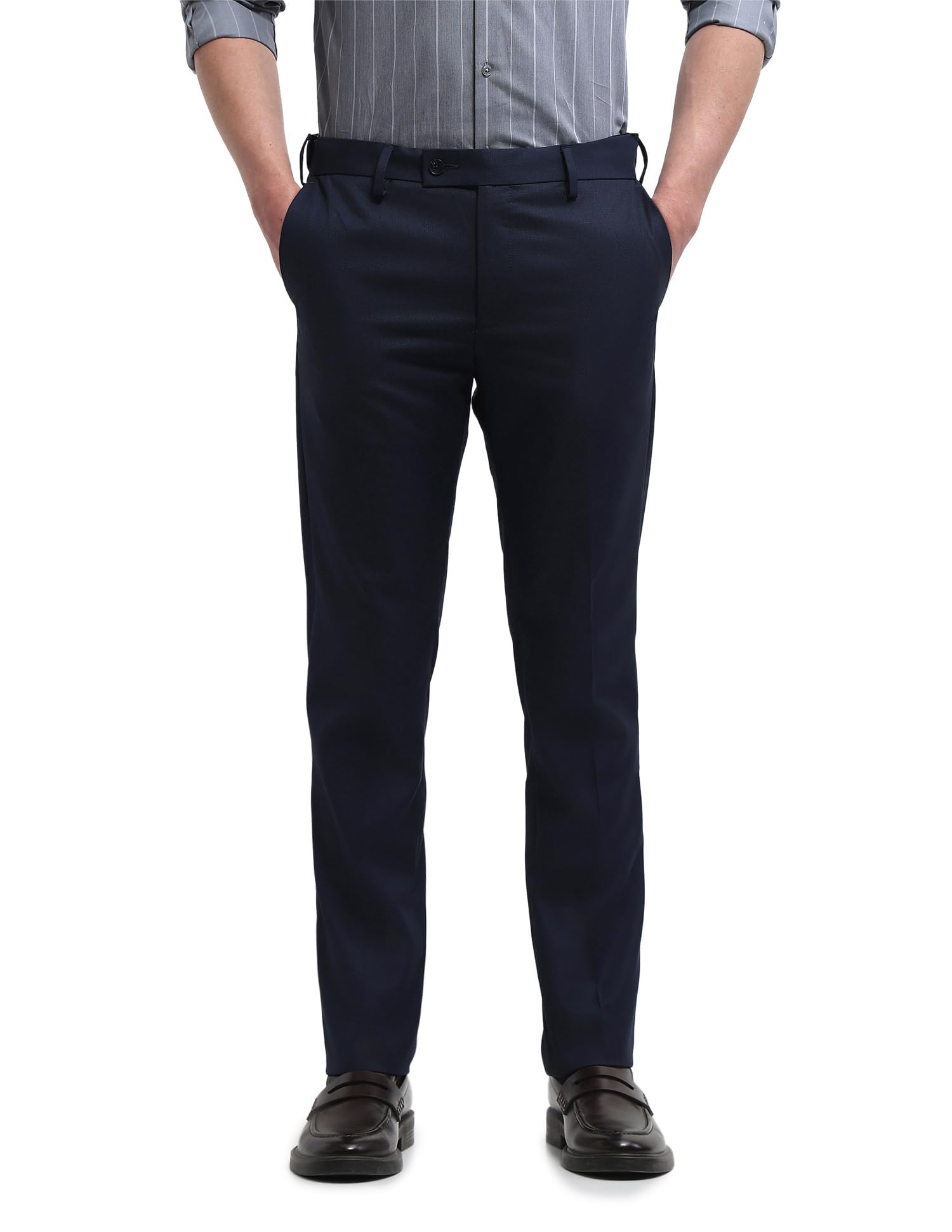 arrow Men's Hudson Tailored Regular fit Dobby Trousers-picture-35