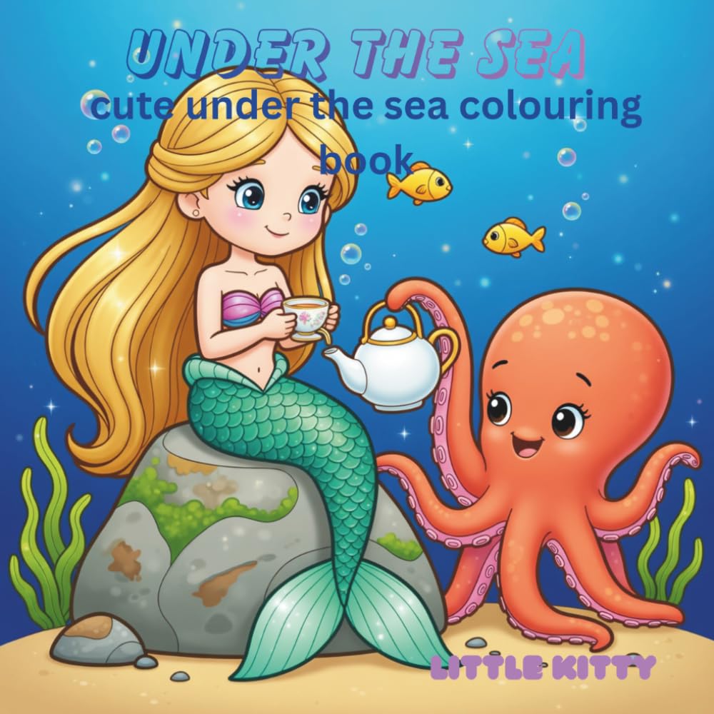 Under the sea: cute sea creatures colouring book