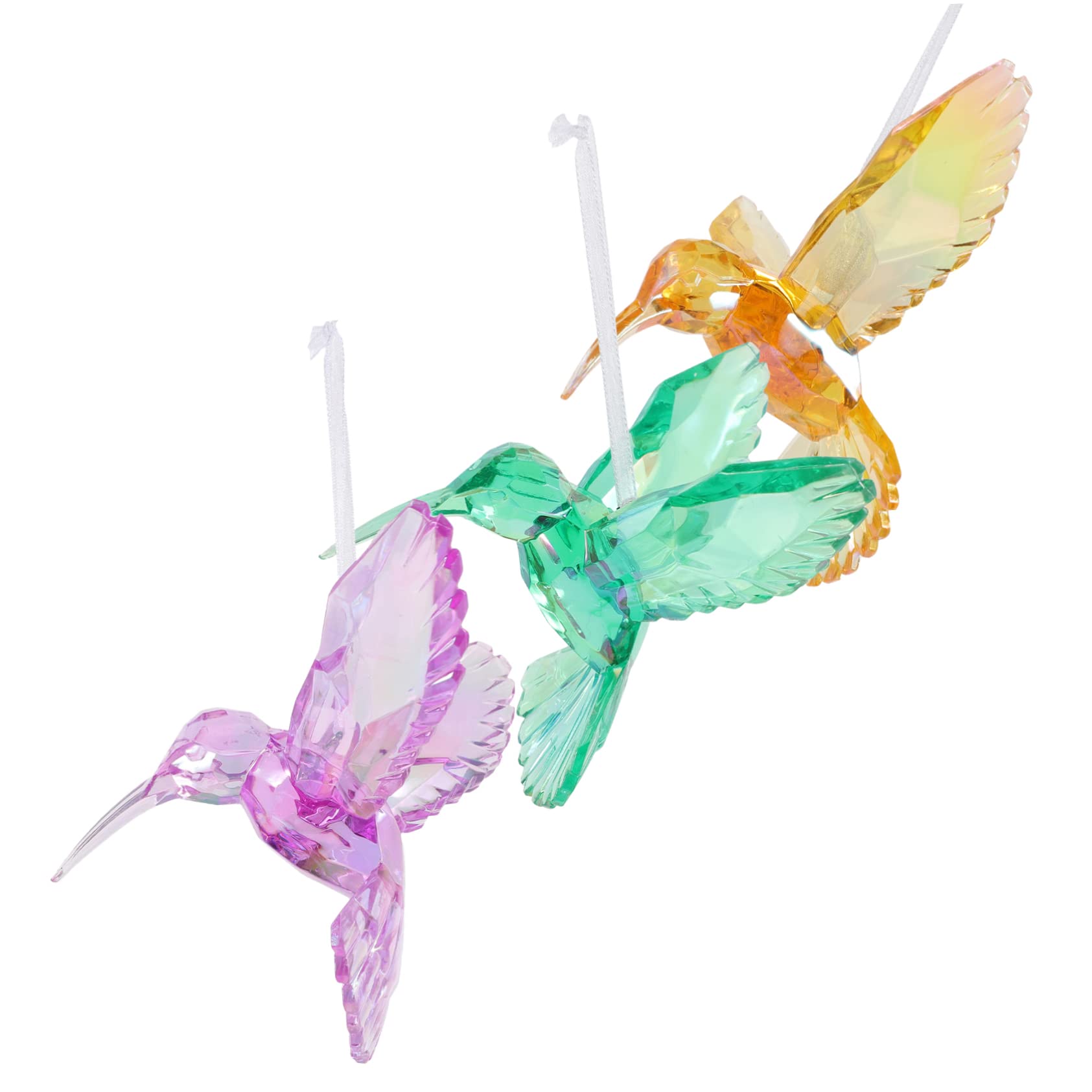 STOBAZA 9stücke Teiliges Hummingbird Ornament Transparentem Irideszentem Design Dekorative Vogelanhänger Für Weihnachten Hochzeiten Und Partys Für Wohnräume Und Garten