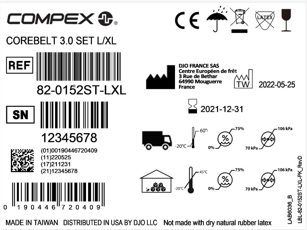 Compex Unisex Corebelt 3.0 Muskelstimulationsgürtel