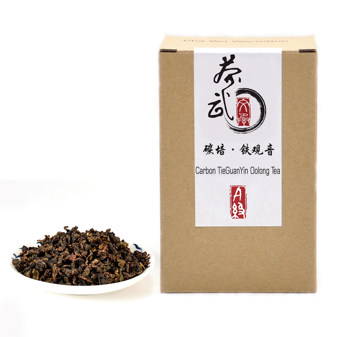 Cha Wu-[A] Carbon Tieguanyin Oolong Tea Loose Leaf,8.8oz/250g,Heavy Roasting TieKuanYin Black WuLong Tea,AnXi,FuJian,Chinese Wu Long Cha