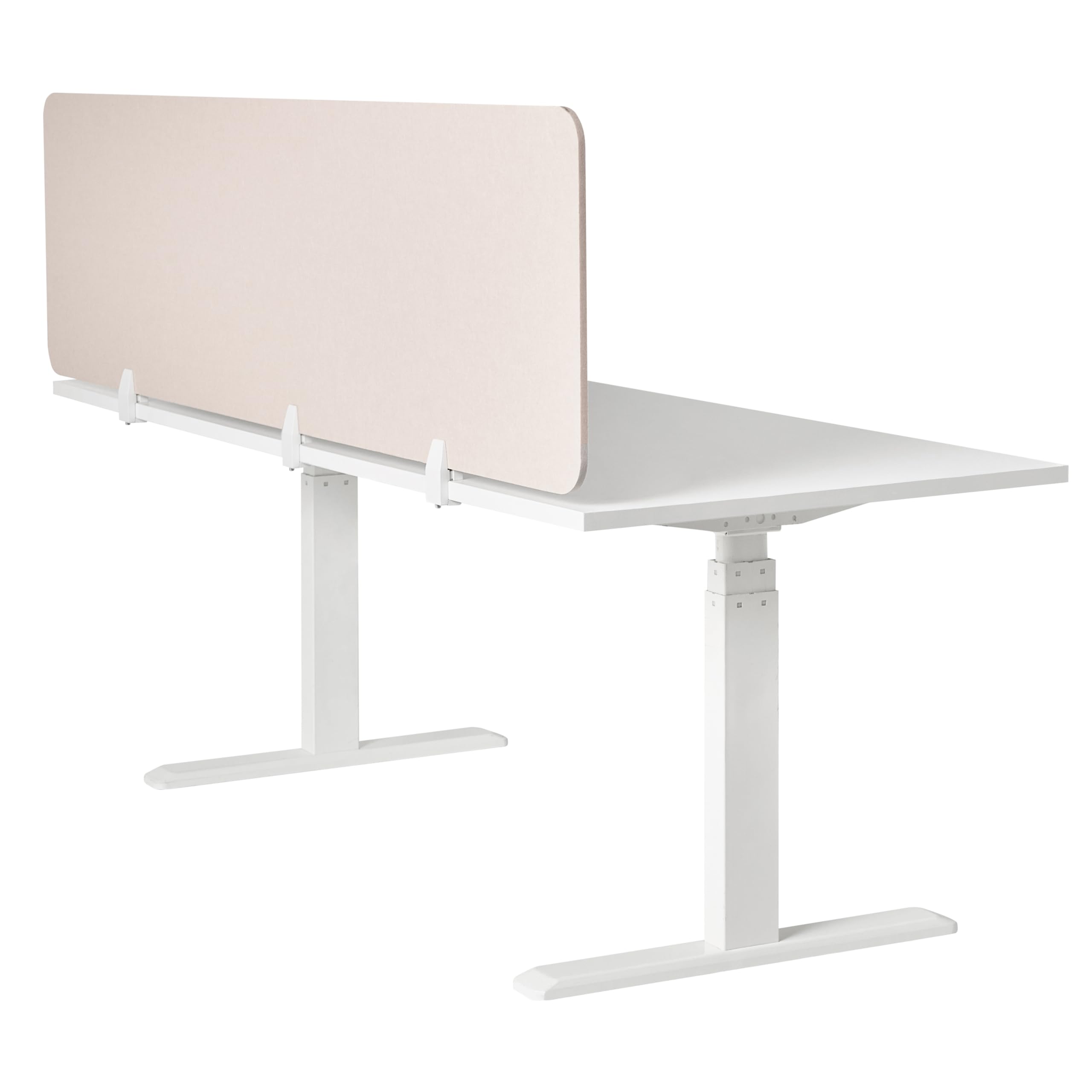 Schreibtisch Trennwand Akustik Polster beige 180 x 50 cm Schallschutz Split
