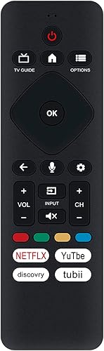 Allimity URMT26CND002 - Control remoto de voz de repuesto compatible con Philips 7600 Series Google TV 65PUL7672 65PUL7672/F7 55PUL7672 55PUL7672/F7
