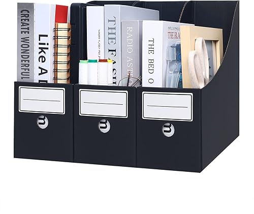Soporte para archivos de revista (paquete de 6), soporte de cartón para archivos, organizador de documentos, organizador de archivos de escritorio disponible en Yaxa Costa Rica