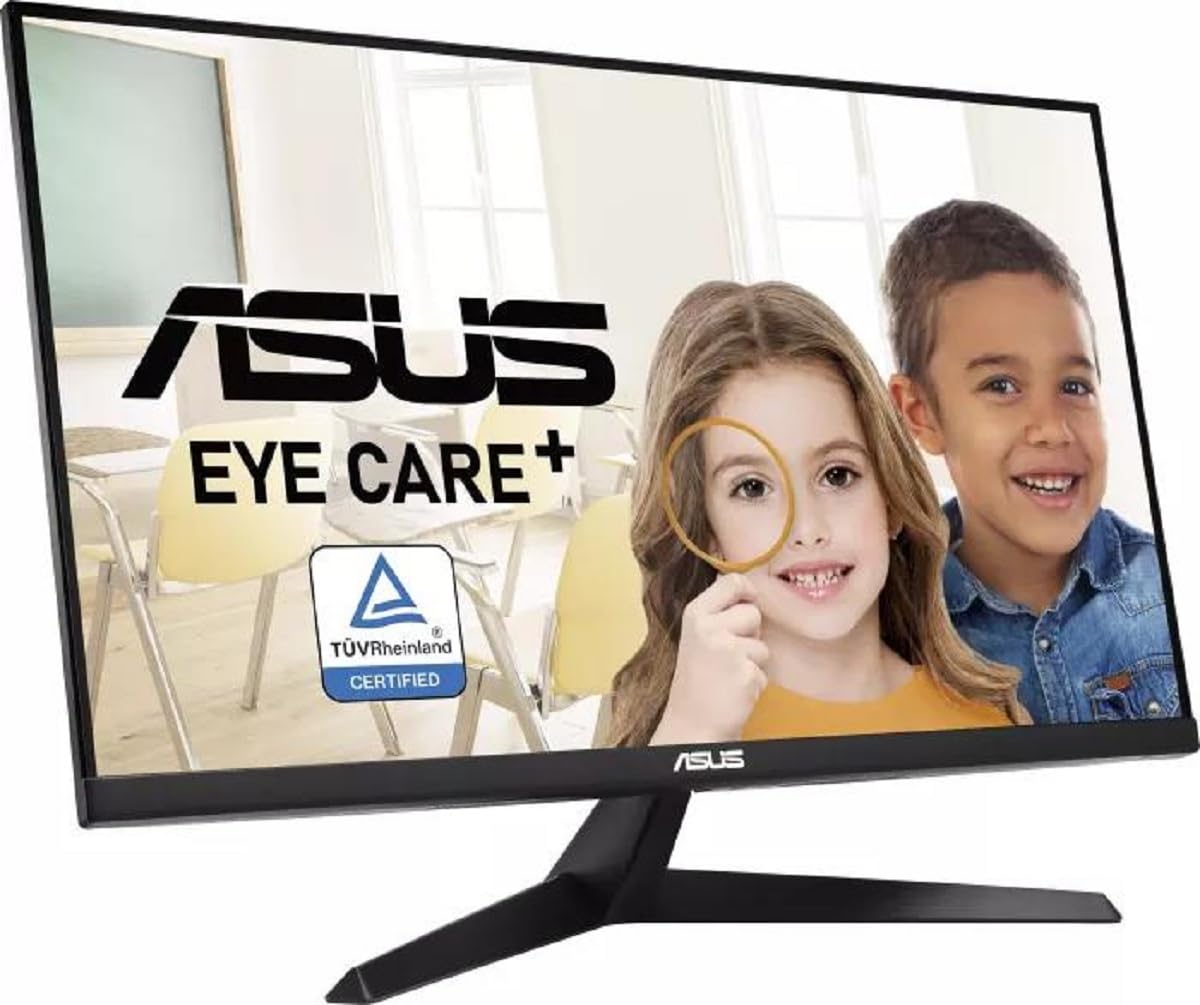 ASUS VY279HGE - Monitor Gaming Eye Care de 27 Pulgadas FHD (1920 x 1080), IPS, 144 Hz, IPS, SmoothMotion, 1 ms, FreeSync Premium, Eye Care Plus, antiparpadeo, Tratamiento Antibacteriano