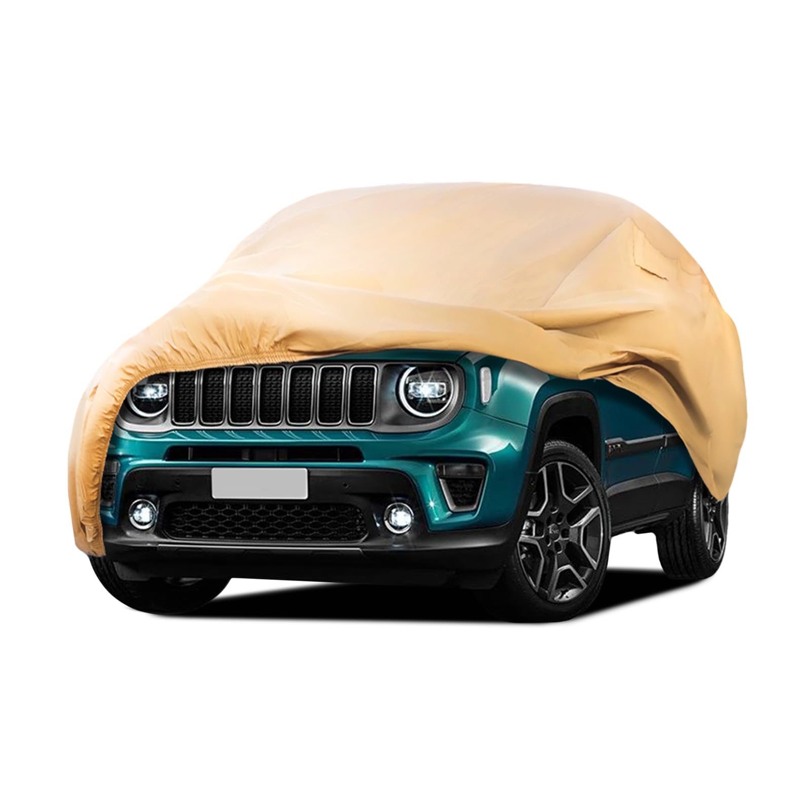 Telo copriauto Heavy Duty per esterni adatto per Jeep Renegade, protezione contro il vento, per tutte le stagioni, impermeabile, protezione UV, antipolvere, anti-neve, copertura per auto per