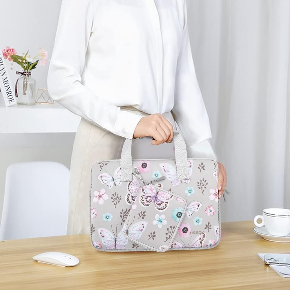 13" Pokrowiec na laptop torba kompatybilna z 13" MacBooka Pro/Air M1, XPS 13 i najpopularniejszego 13" Notebook, wodoodporna elastyczna neoprenowa torebka na notebooka z małym etui,B02F01
