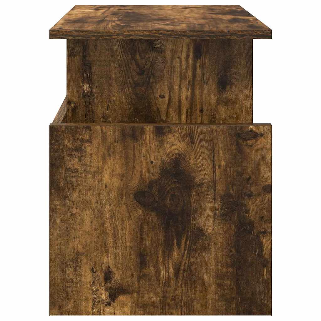 Set da 2 Supporti TV Moderni in Legno Ingegnerizzato Rovere Fumé | Consolle rettangolari salvaspazio per salotto, ideali per organizzare lettori e accessori media ordinatamente.