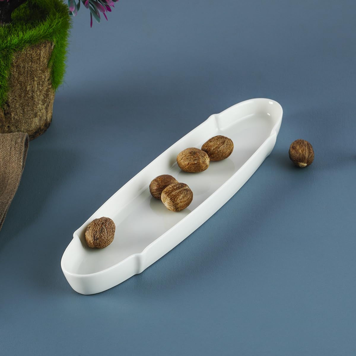 Aryıldız Lunar Yuvarlak Zeytin Servis Tabağı Renkli Desenli 25 Cm