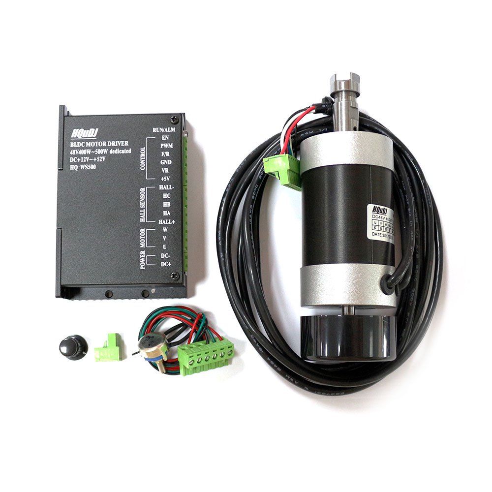ER16 48V 400W 1200RPM brushless spindle motor WS5760-48 with air