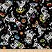 Timeless Treasures 0433734 Day of Dead Pups Black Fabric by The Yard