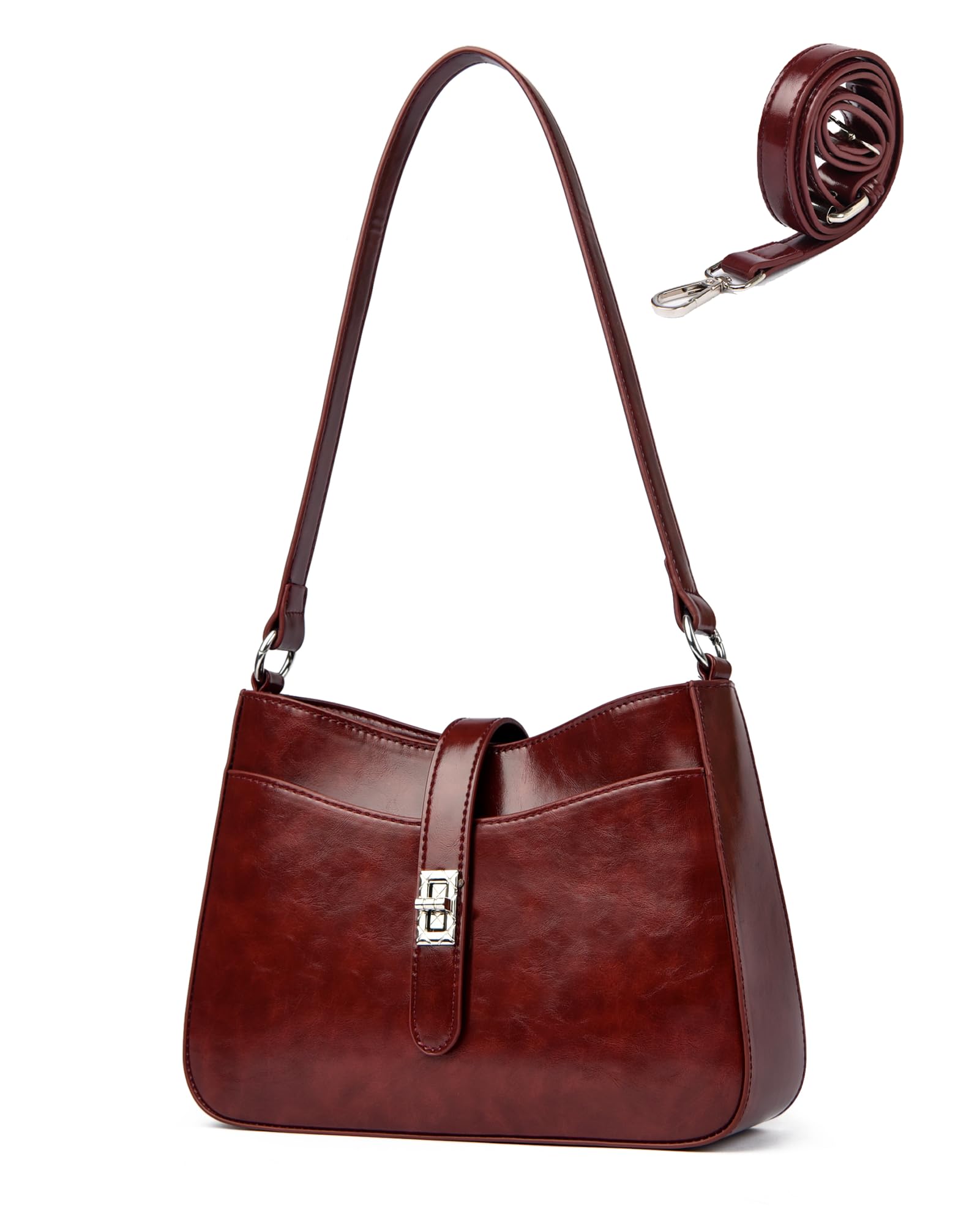 Makukke Handtasche Damen Klein, PU Leder Schultertasche Dame