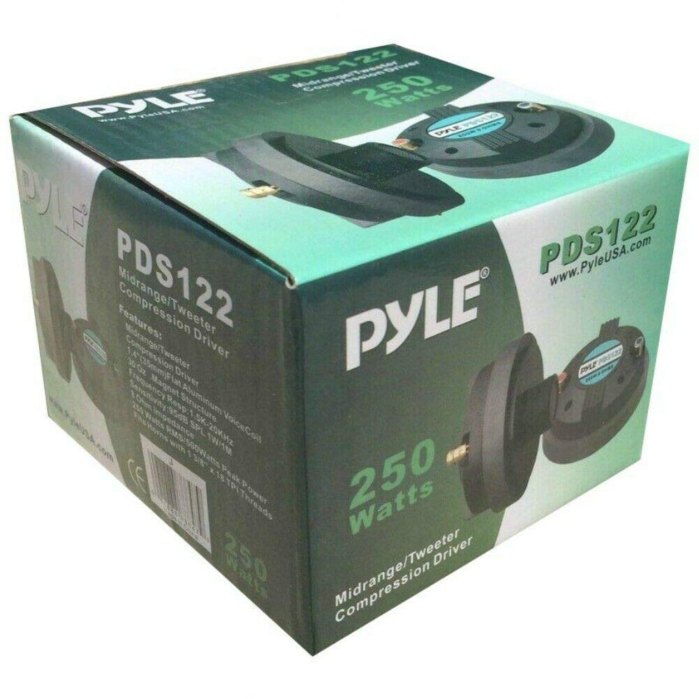 1 PYLE PDS122 driver a compressione tweeter 125 watt rms 250 watt max filettatura da 1" 2,50 cm per trombe dj casa feste cassa impedenza 8 ohm 95 db bobina 35 mm, 1 pezzo