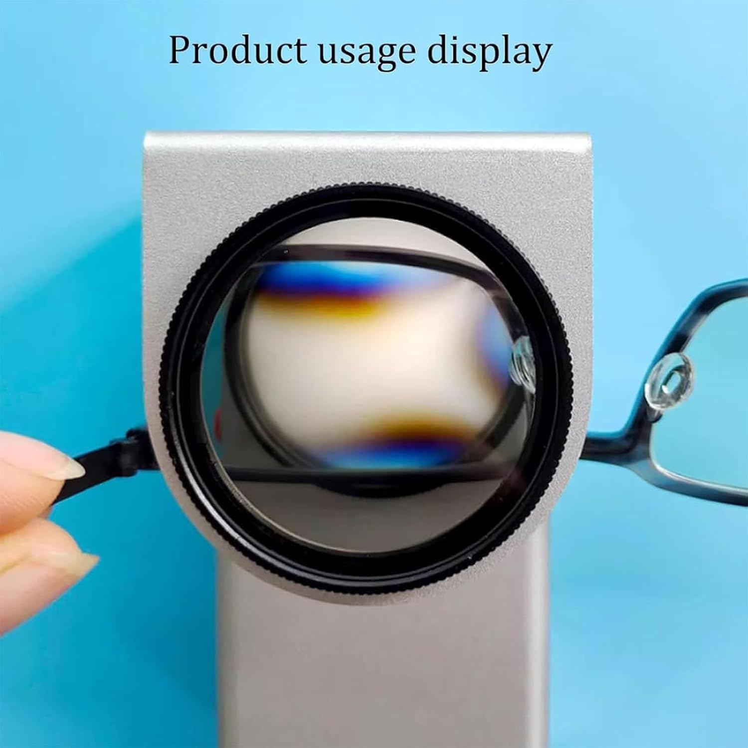 Testeur De Contrainte Polarisant, Testeur De Contrainte pour Verres De Lunettes avec Interrupteur À Bouton-Poussoir, Diamètre De 4,6 Cm, Luminosité Uniforme Et Bague Rotative Et Réglable