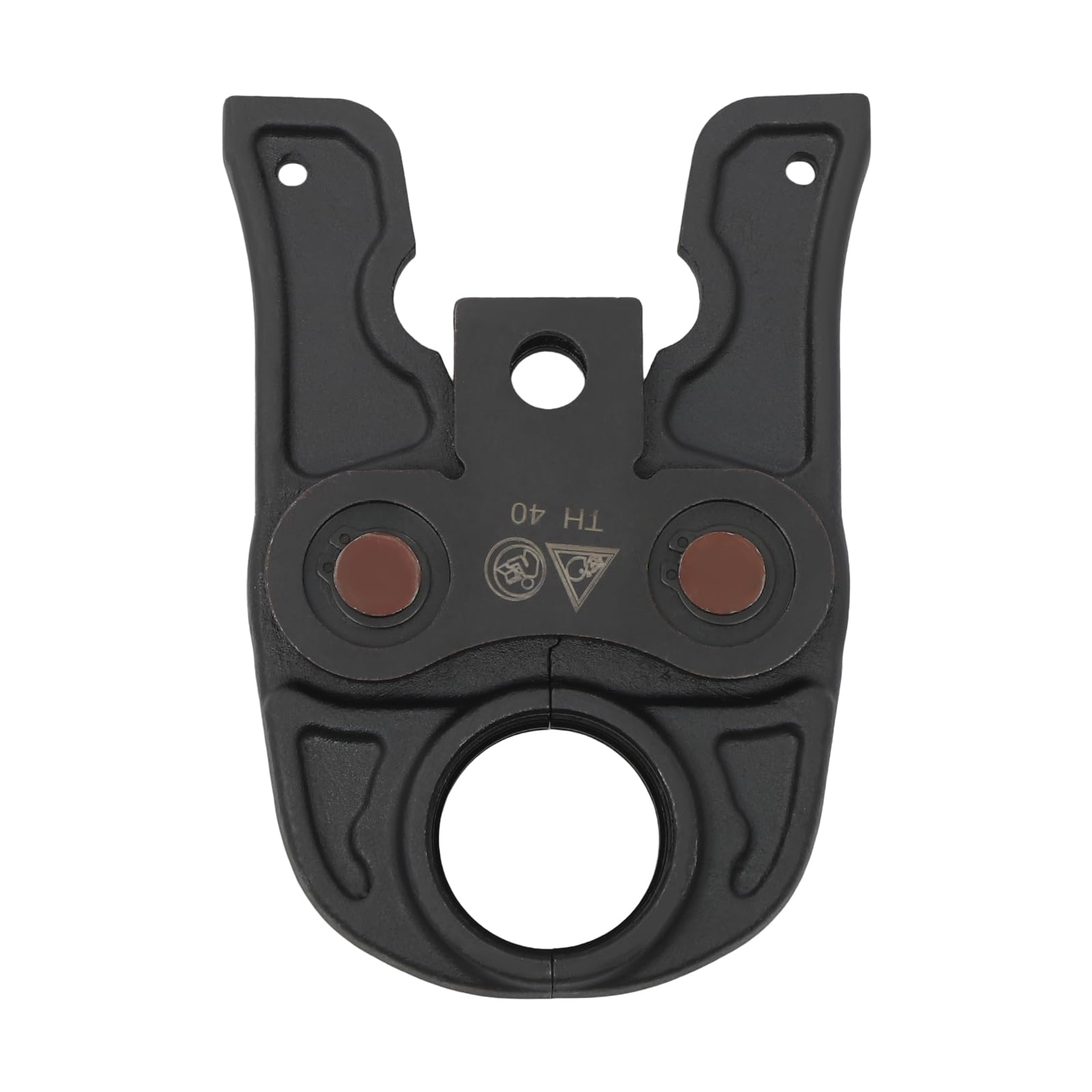 Mordaza de presión TH40, mordaza de presión de 4 cm de diámetro, resistente a la rotura y a los golpes, forma compacta, ligera para tubos de aluminio y plástico, tubos PEX, tubo PB (negro)
