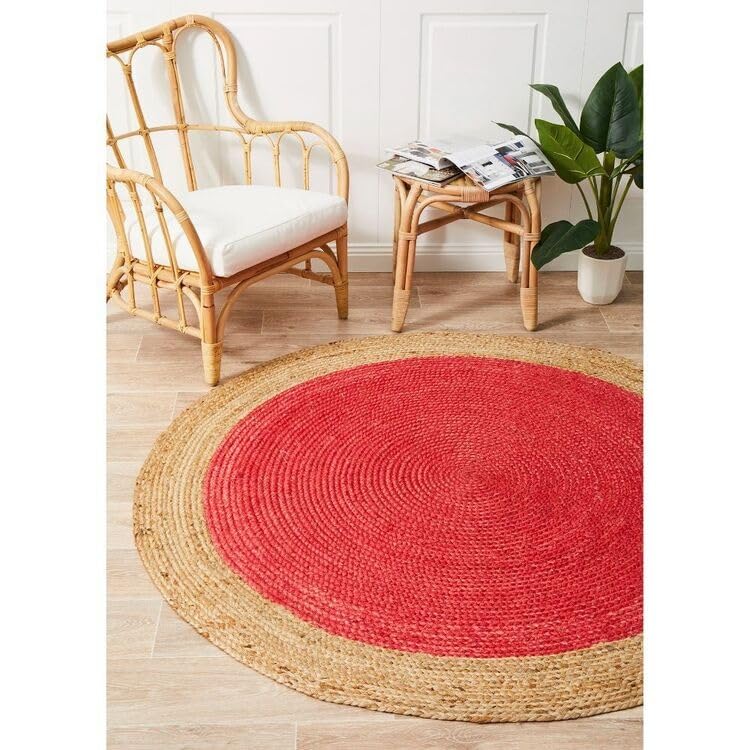 Alfombra interior roja tradicional para habitación de bebé, 3 x 3 pies
