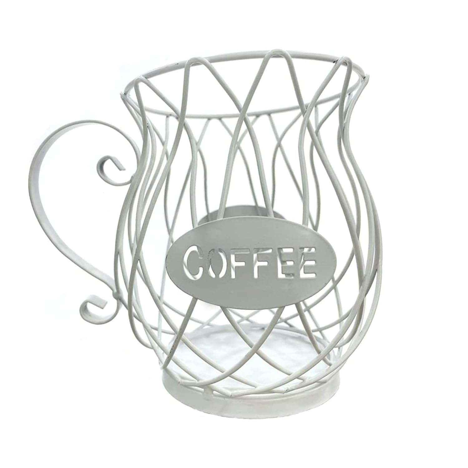 Duohereshui White Coffee Capsule Basket, Coffee Pod Holder, Coffee Pod Holder Basket, Coffee Capsule Storage Basket, For Storing Coffee Capsules And Fruits For Counter And Coffee Bar (White)