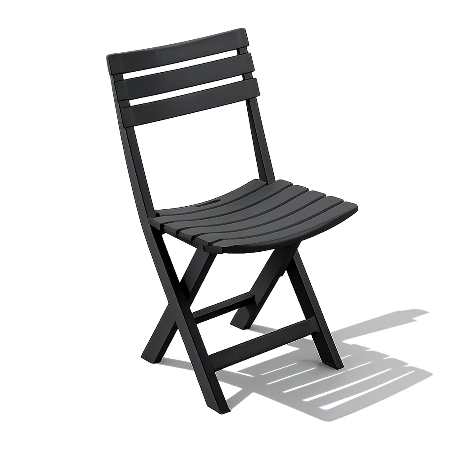 Mojawo Lot de 2 chaises pliantes confortables pour terrasse, jardin, balcon et camping – Fauteuil pliant résistant aux intempéries – Anthracite