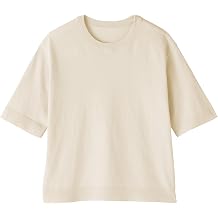 Muji Women's Sweater, UV Protection, Strong Twist Cotton, Half Sleeve Sweater