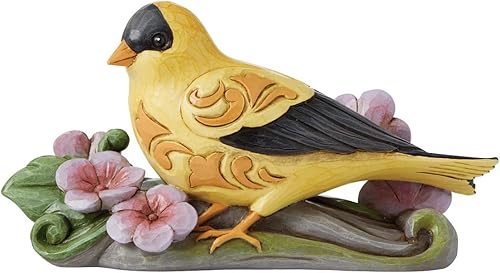 Enesco Jim Shore Heartwood Creek - Figura de pájaro de jilguero, 3.5 pulgadas, multicolor