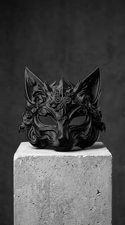 3D Baskı Kedi Tasarımlı Dekoratif Maske - Şık ve Estetik Aksesuar