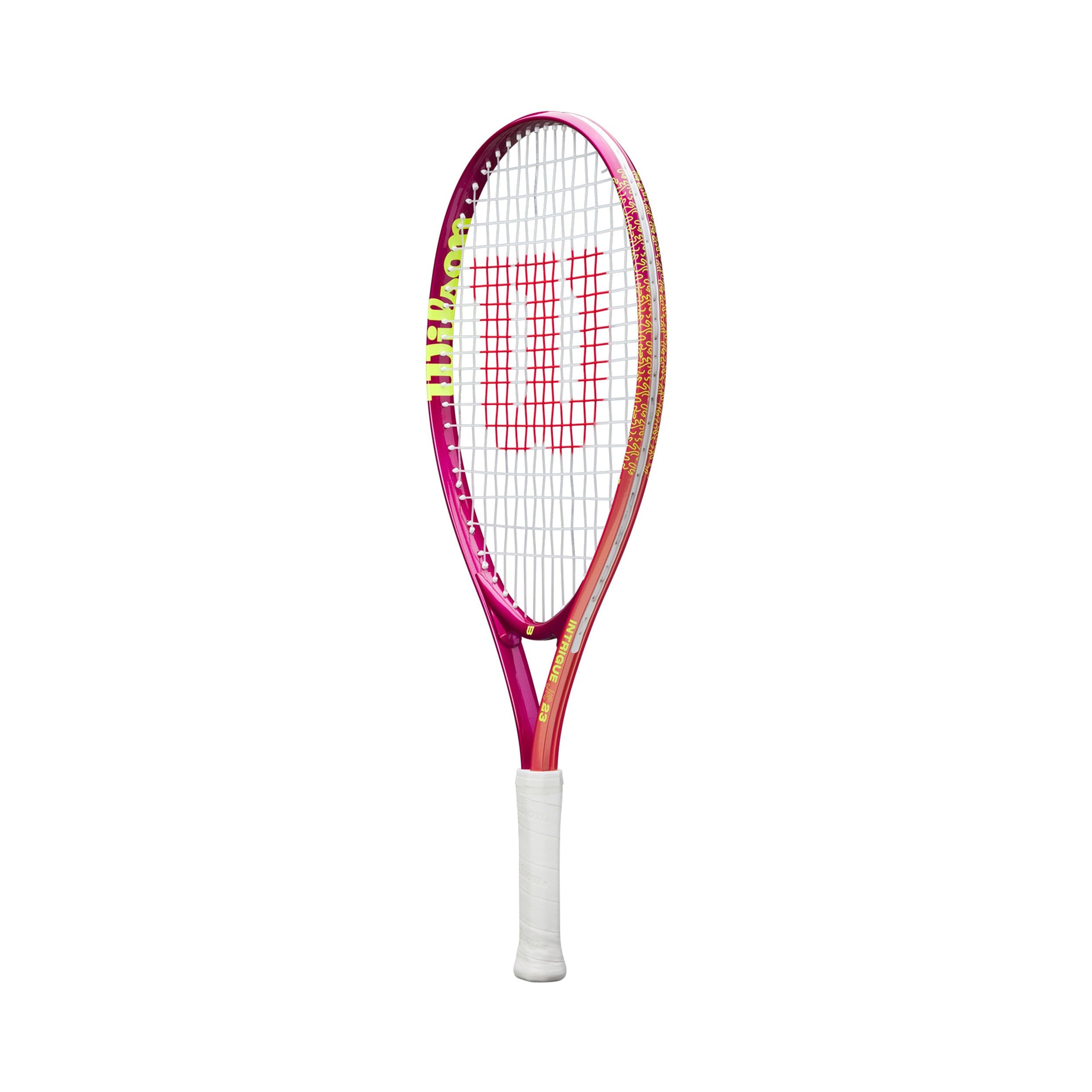 Wilson Intrigue Junior 23 Girls Tennis Racket Red Yellow 205g