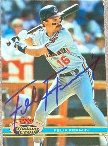Felix Fermin Autographed 1991 Stadium Club 238