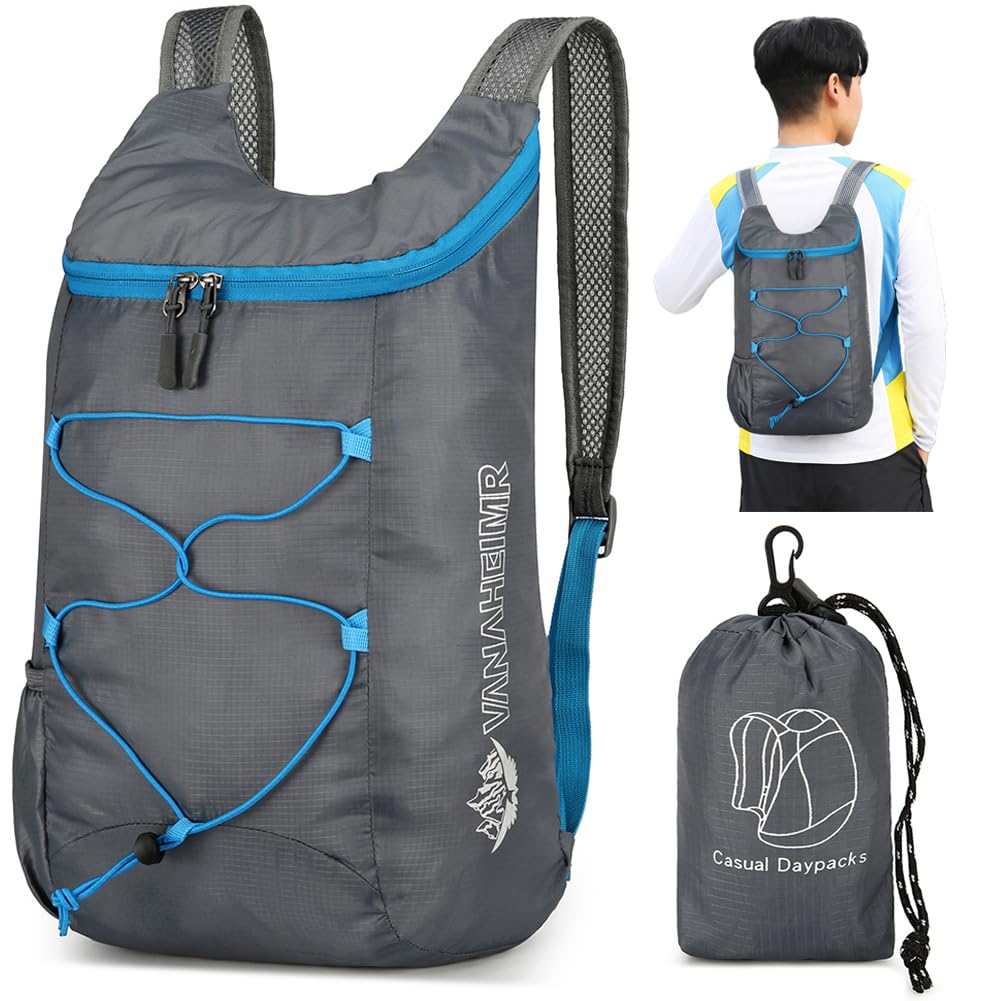 HTU 10L Ultra Travel Backpack,Small Waterproof Rucksack Foldable Travel Daysack for Outdoor Sport Travelling Walking Hiking Camping Biking