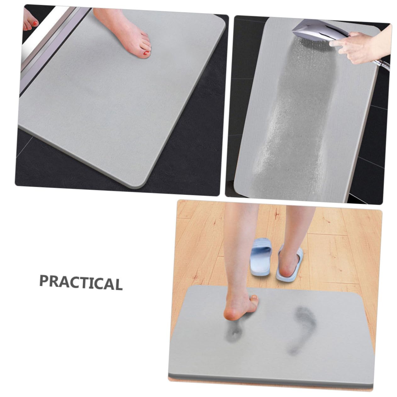 Tapis de Sol pour Salle de Bain Antidérapant en Terre de Diatomée
