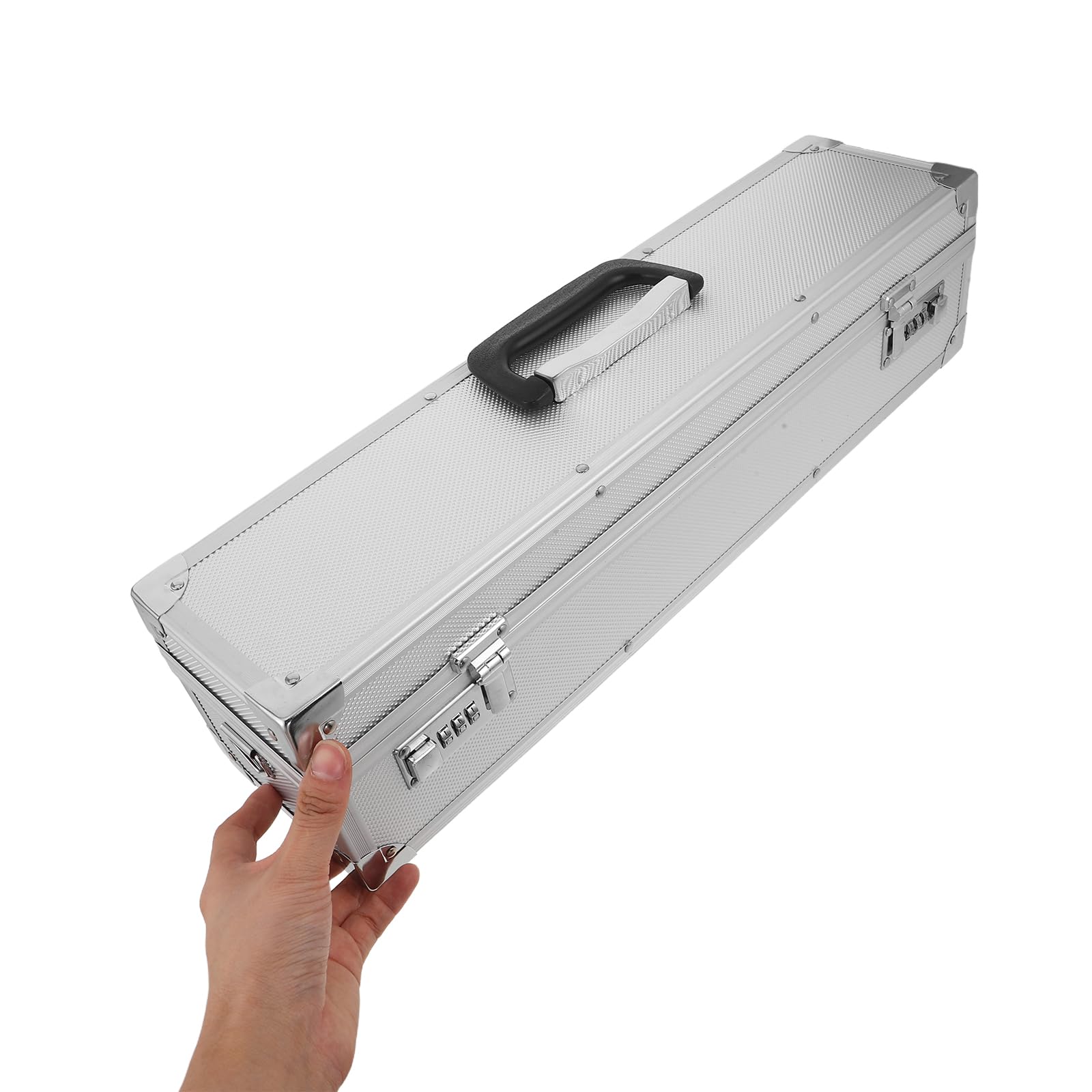 Hartschalen Messeretui Feuchtigkeitsbeständig aus Aluminiumlegierung und Zahlenschloss Tragbares mit 8 Fächern für Professionelle Küchenmesser und Kochutensilien
