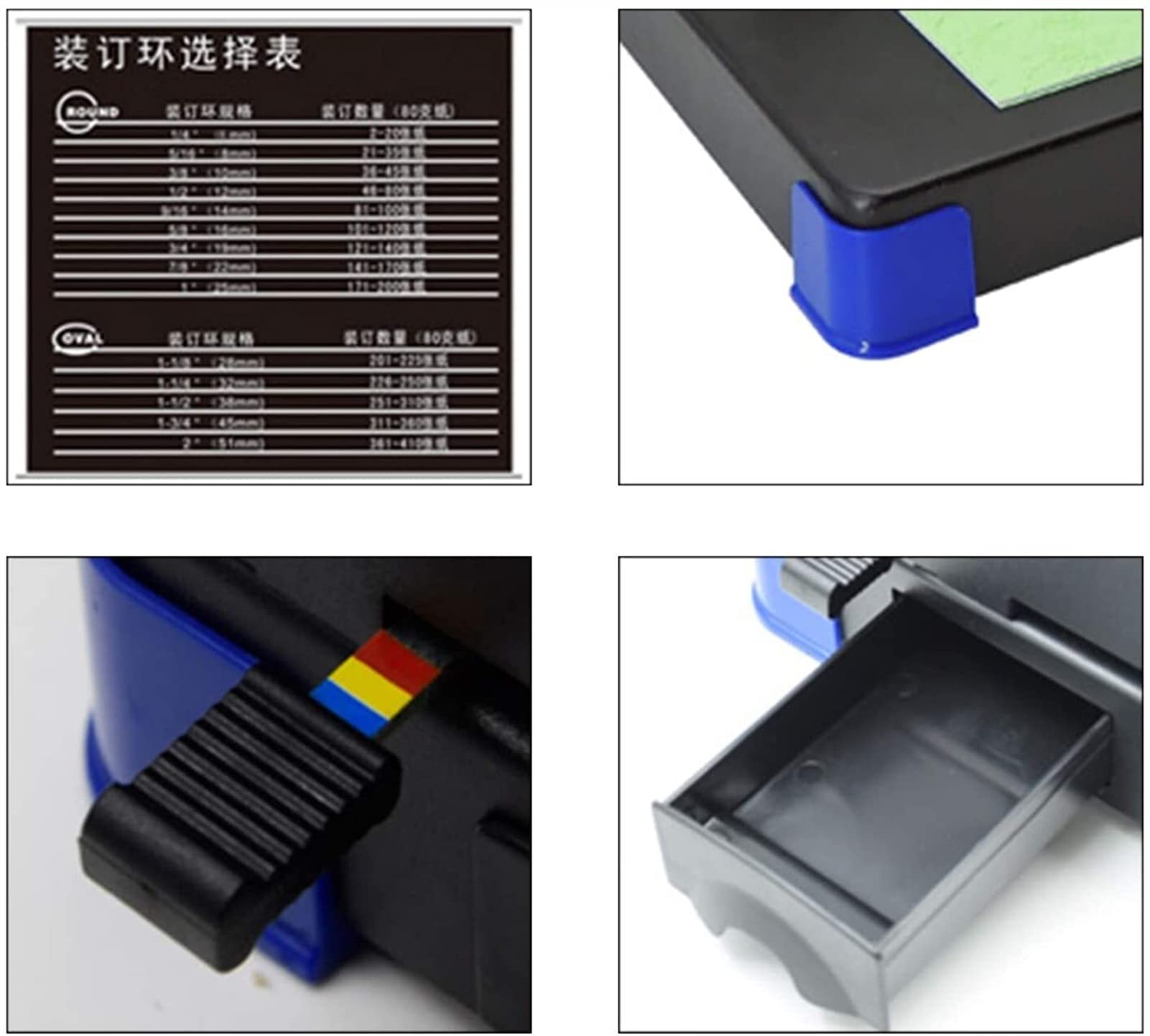 Macchina per rilegatura di libri per impieghi gravosi Macchina per rilegatura a spirale per carta Raccoglitore per rilegatura a spirale A4 21 fori Capacità di rilegatura di 400 fogli Perfetto per do