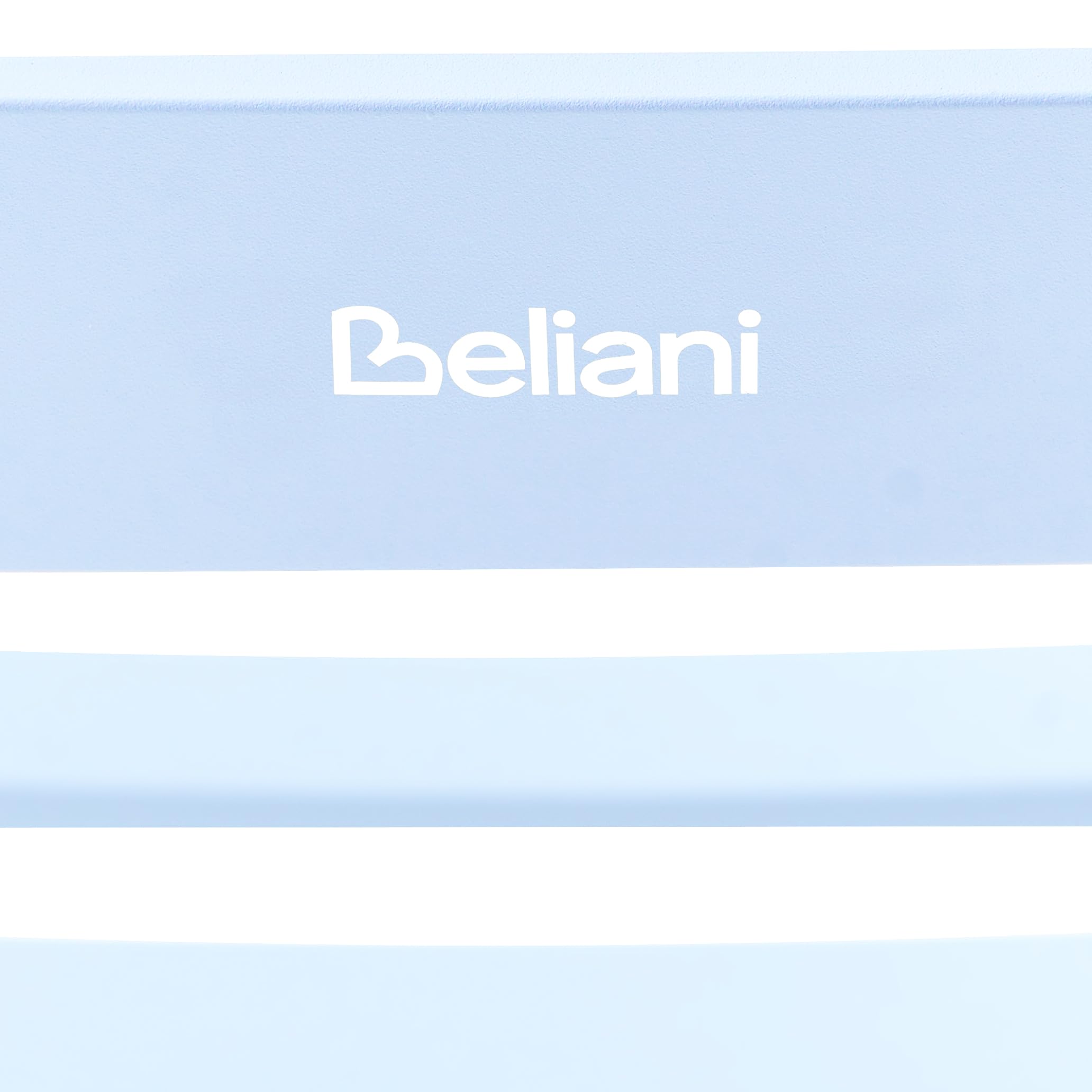 Beliani Sedia a dondolo da giardino moderna in metallo Design a doghe per esterni Alluminio Azzurro