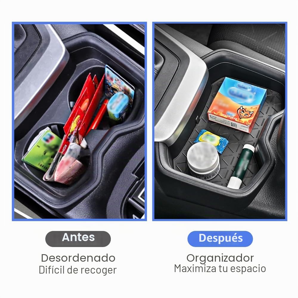 Bandeja de inserción para portavasos para Toyota RAV4/RAV-4 Accesorios 2024 2023 2022-2019 y 2021-2023 RAV4 Prime bandeja organizadora de consola central
