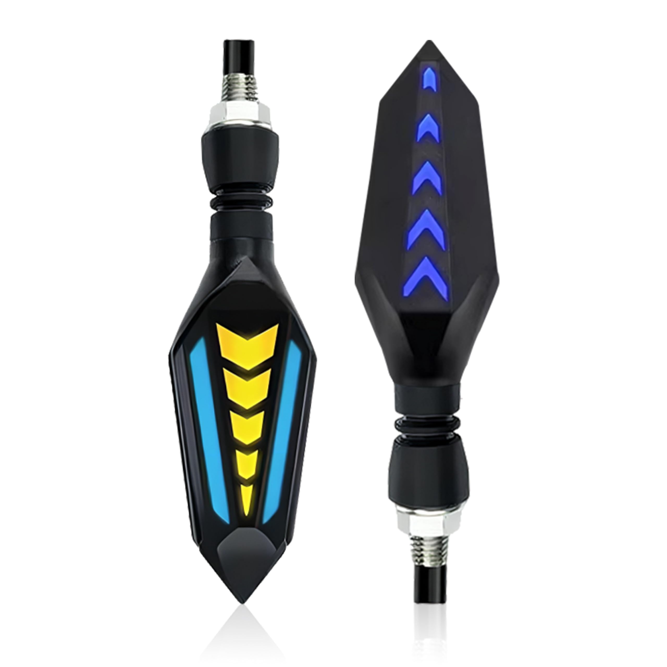 OBEROI'S TRADERS R15 V3 / V4 & M Yellow/Blue LED Running Light DRL Bike Turn Signal Indicator Lamp Universal for Motorbikes (Pack of 2)-picture-22