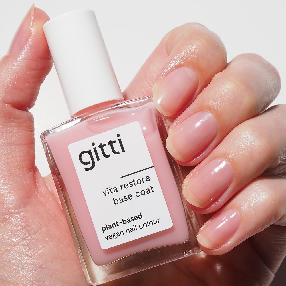 gitti Vita Restore Strengthening Base Coat, Soft Rose, 0.5 Fl Oz