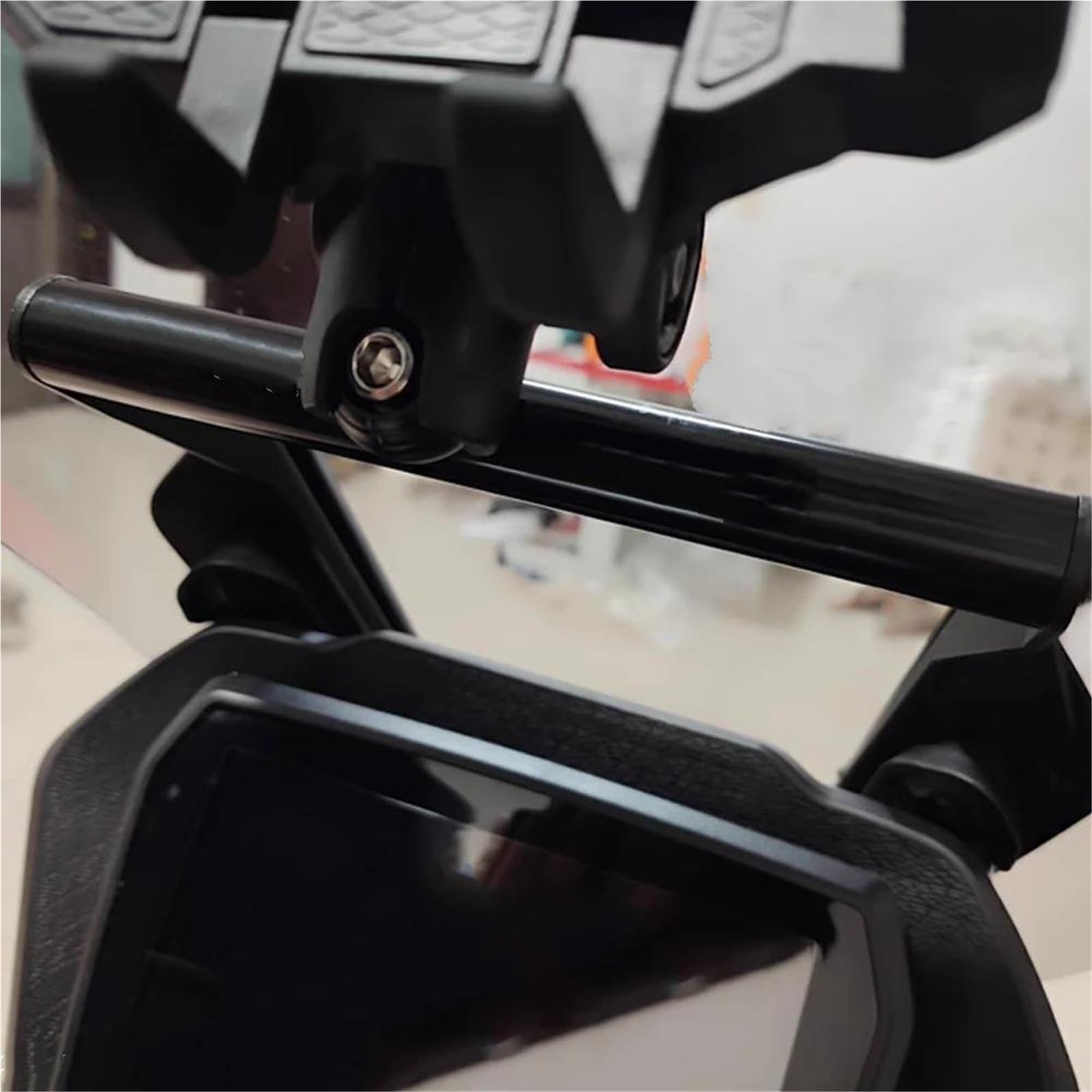 Fixation Support Support De Navigation GPS pour Moto pour VOGE SR3 SR 250, Support De Téléphone Portable, Extension De Barre Transversale Support Amortisseur(Titane 1)