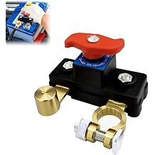 Car Battery Cut Off Switch,2026 New Car Battery Power Cut Off Switch Breaker,Pure Copper Manual Rotary Battery Shut Off Switch for Car Truck RV Boat Supplies