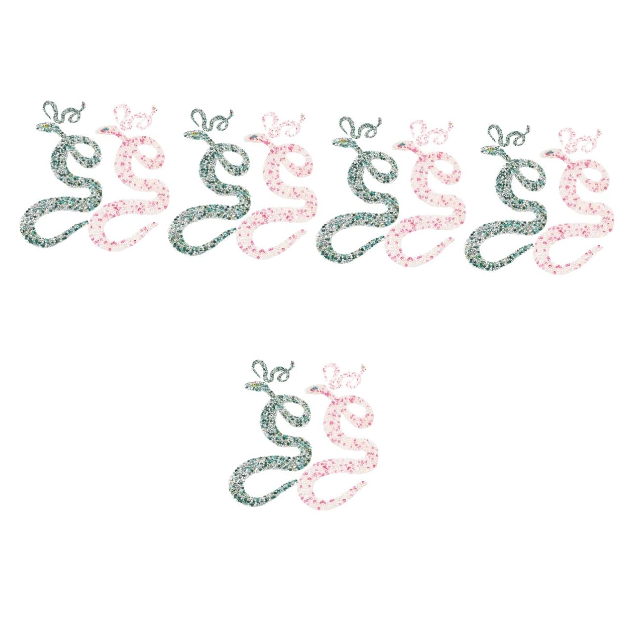 BELLIFFY 20 Pz patch di strass serpente creativa a forma di serpente applicazioni di serpente bling toppe per giubbotti toppe per maglioni per vestiti di serpente delicata