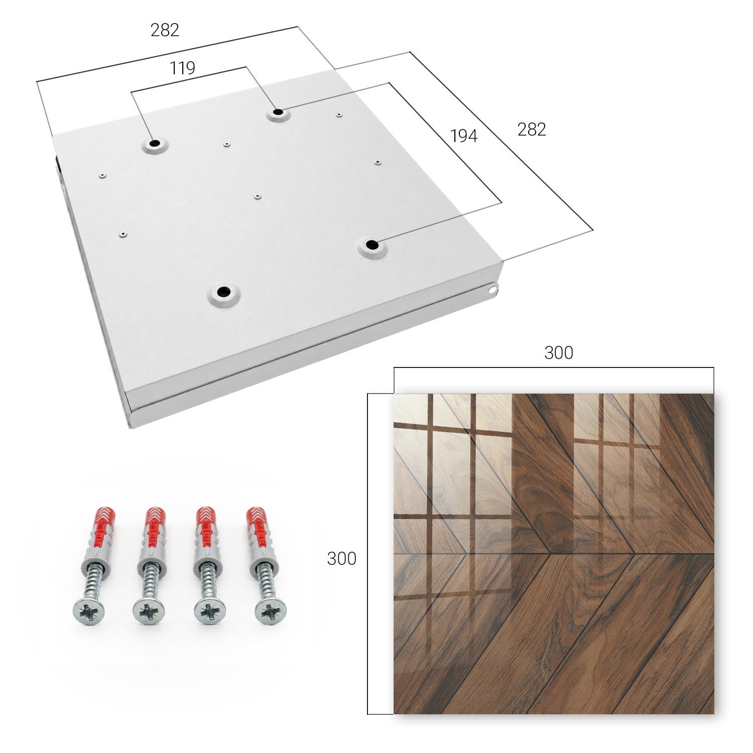 Cassetta portachiavi 30x30 cm Spina di pesce in legno Porta Sinistra Bianco | Appendiabiti | Bacheca | Vetrinetta | Nicchia | Casellario | Armadio | Gancio | Quadro | Mobiletto | Contenitore | Supporto