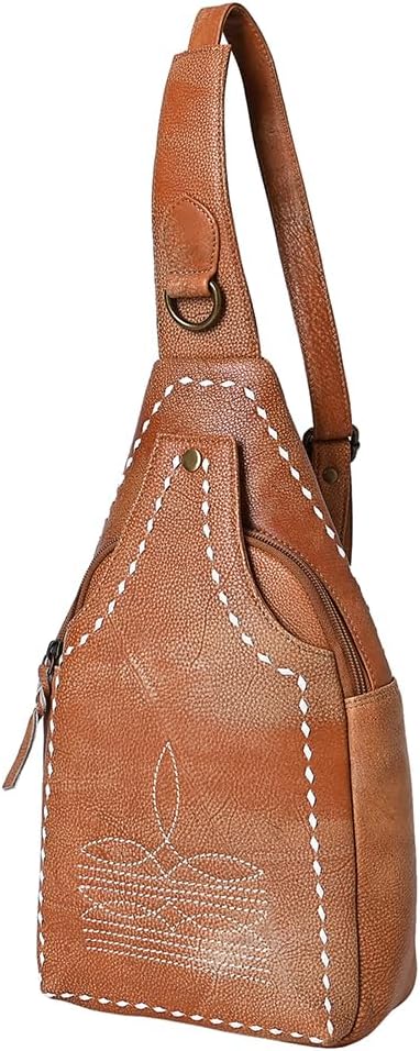 American Darling Sling Genuine Leather Women Bag Western Handbag