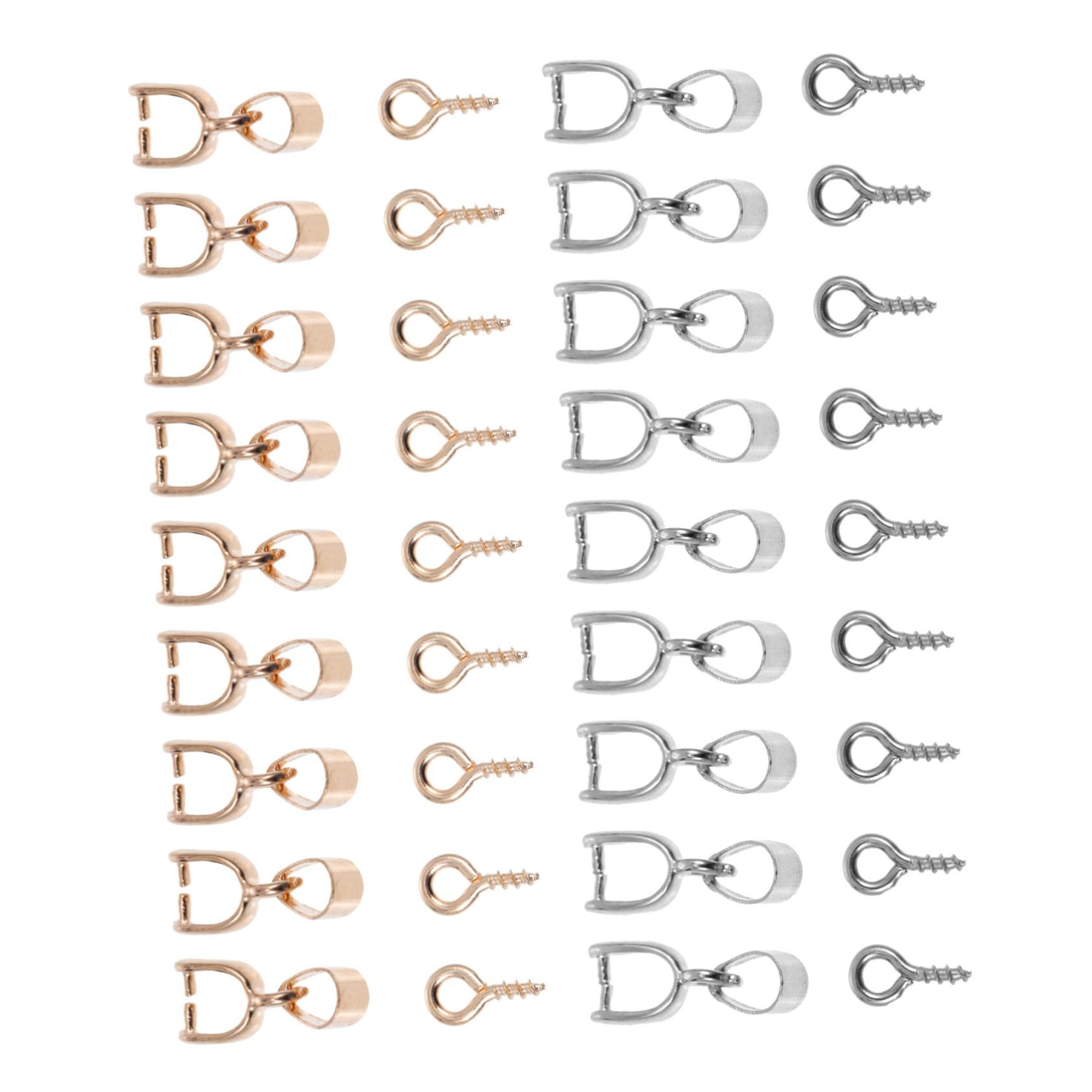 LALAFINA 3 Sets Quality Alloy Material Screw Eye Pin Screw for DIY Jewelry Making