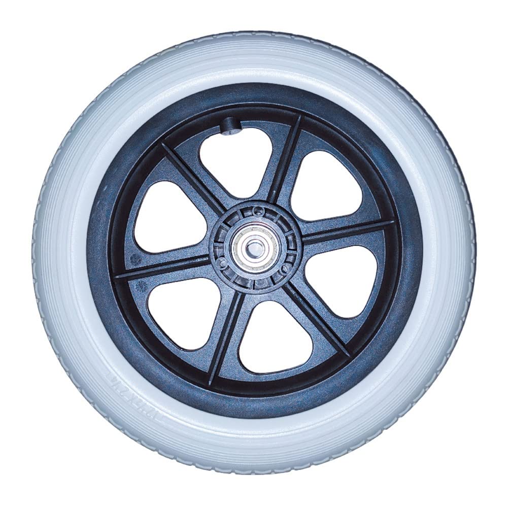 Rueda Universal para Silla de Ruedas de 29,5cm, Rueda de Repuesto para Silla de Ruedas Manual, Accesorios Sólidos para Sillas de Ruedas de PU, 12 1/2 X2 1/4, Rodamiento: 12 mm, 2 Piezas