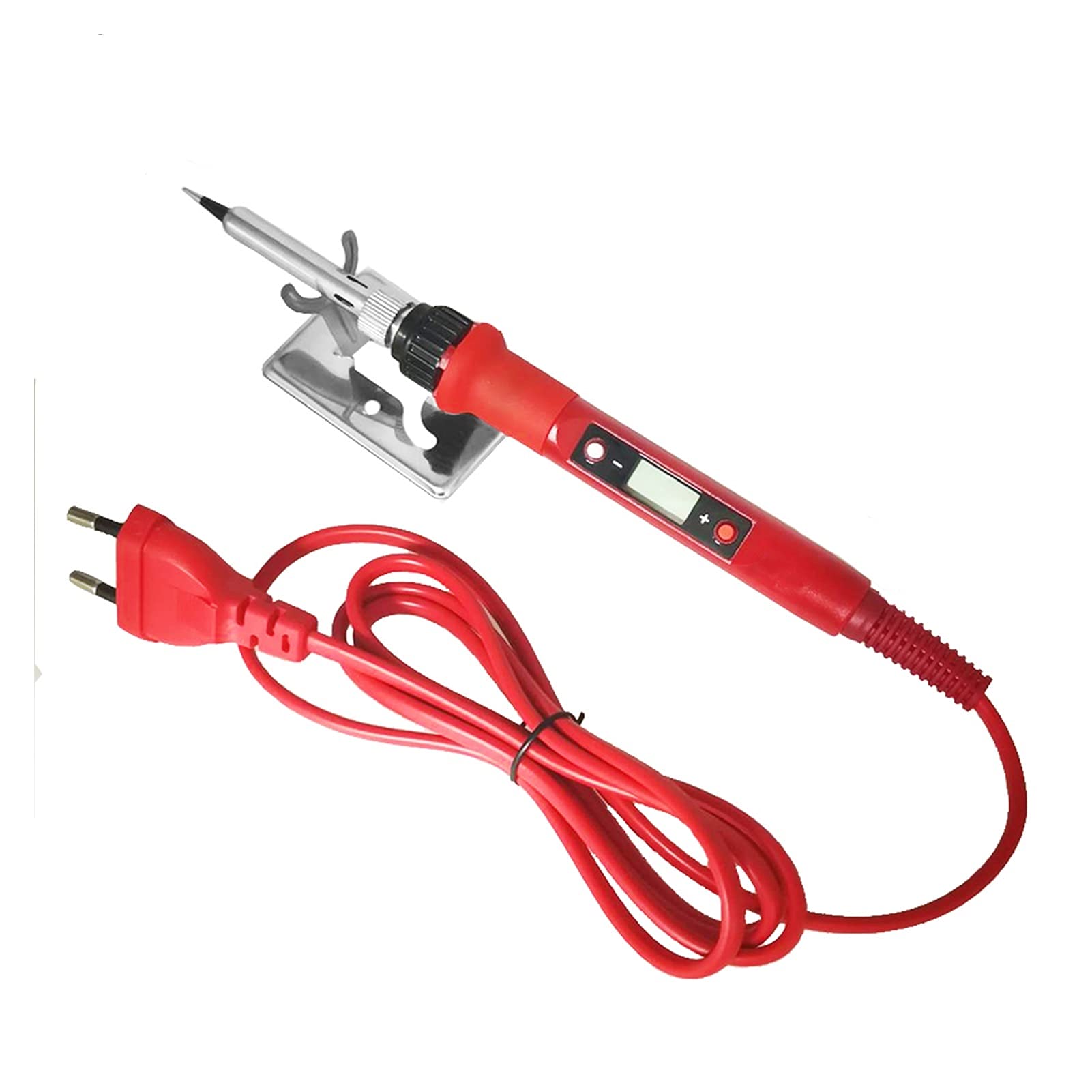 Spawarka 80 W Digital. LCD Display Lutownica Regulowany Regulowany Stacja Głuk Lutowniczy Narzędzie do spawania 180-480C (Color : Red set 3, Size : 80W)