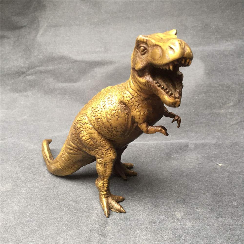 KELIEQA Dekoracje Ozdoby Statua Figurki Rzeźby Antyczna czysta miedź Dinozaur Tyranozaur Ozdoba Stolik do herbaty Biurko w domu Ozdoba dekoracyjna Feng Shui Rzemiosło Dekoracja