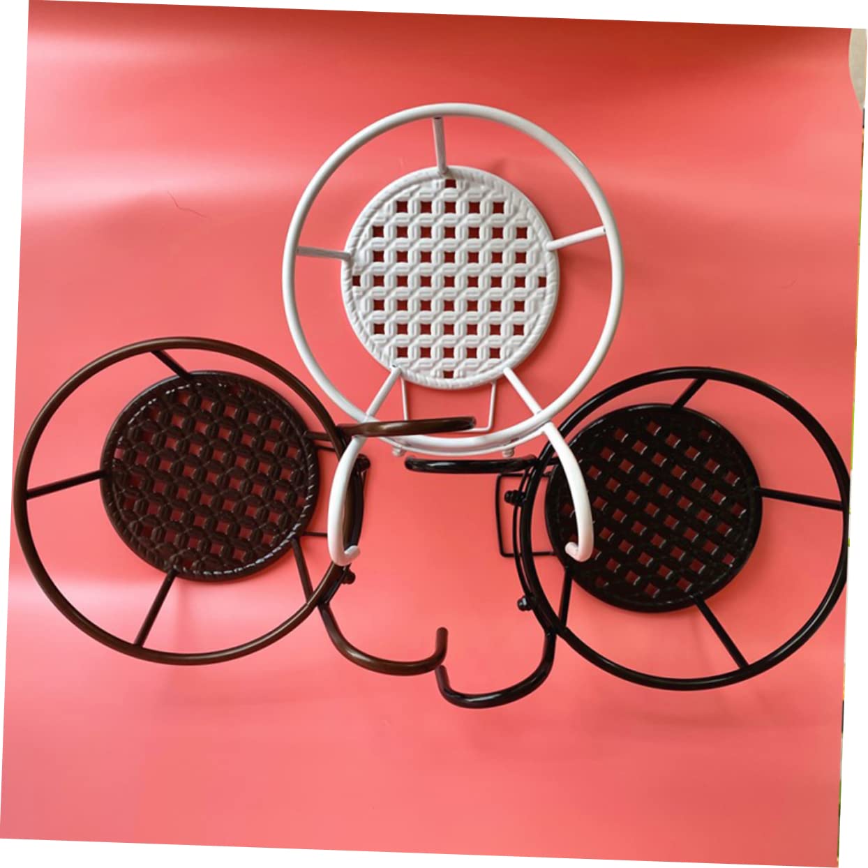 1 pieza soporte de maceta extraíble de hierro forjado estante colgante para balcón, jardín y terraza, soporte para plantas para macetas, negro